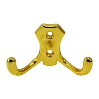 Gancho Perchero Tipo Doble Dorado 3 Pulgadas Discover