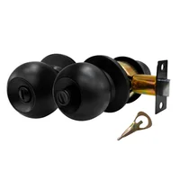 Cerradura Pomo Baño Negro Discover