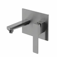 Grifería Lavamanos Monocontrol Pared, Kepler Gmetal Corona Consumo 5.7 l/min