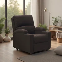 Silla Reclinable 1 Puesto Push Alan Tela Chocolate