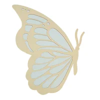 Aplique Mariposa Lado 27.5x34 Cm Oro Y Plata Murarte