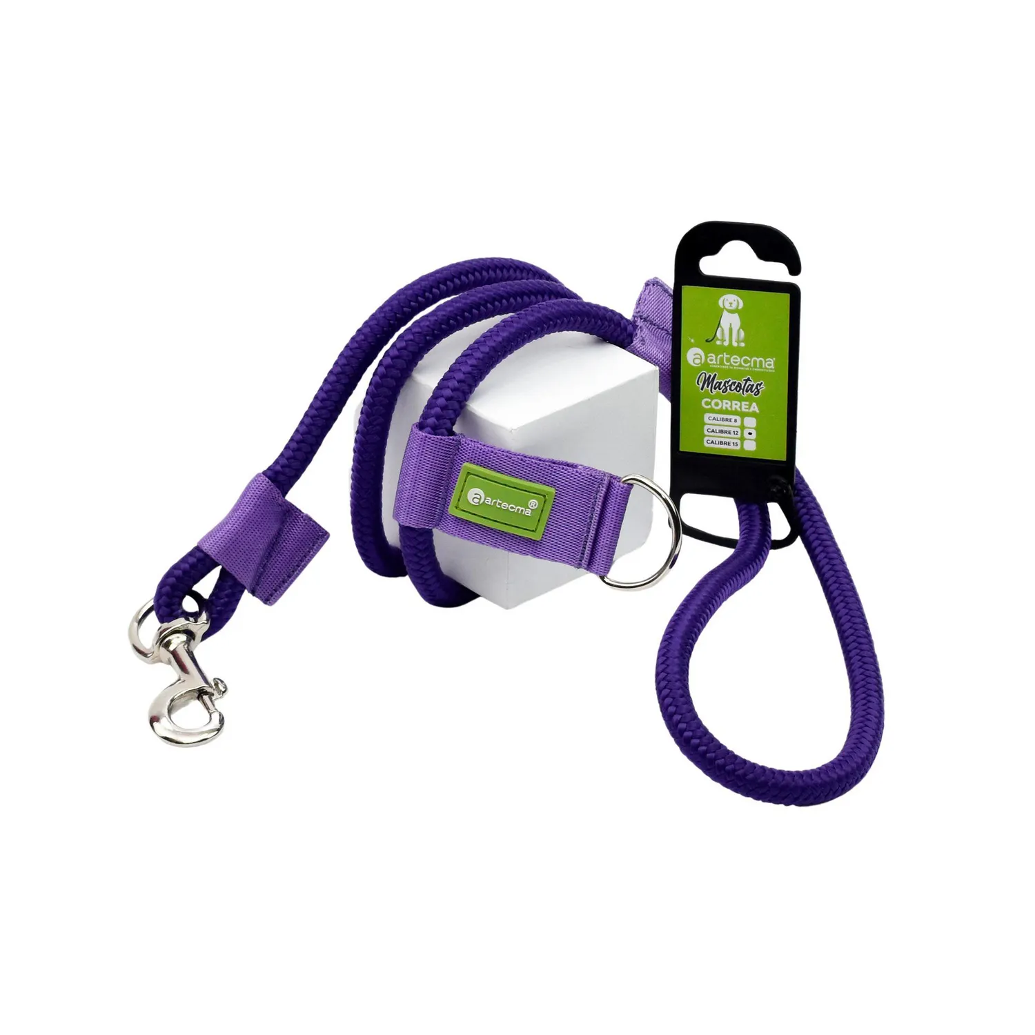 Correa Polo Calibre 12 Para Perro Morado 120cm