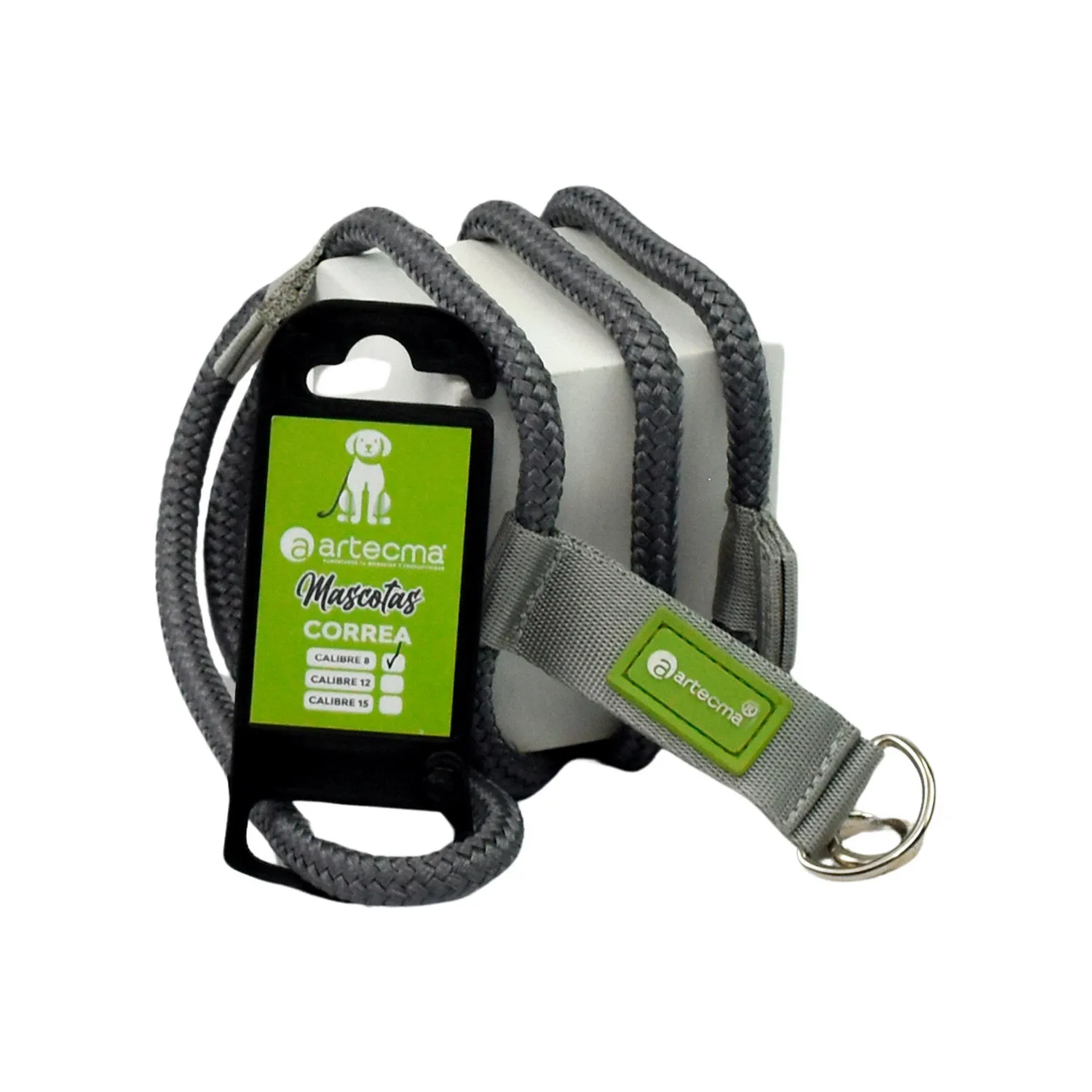 Correa Polo Calibre 8 Para Perro Gris 120cm