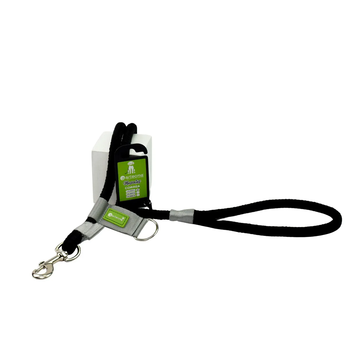 Correa Polo Calibre 12 Para Perro Negro 120cm