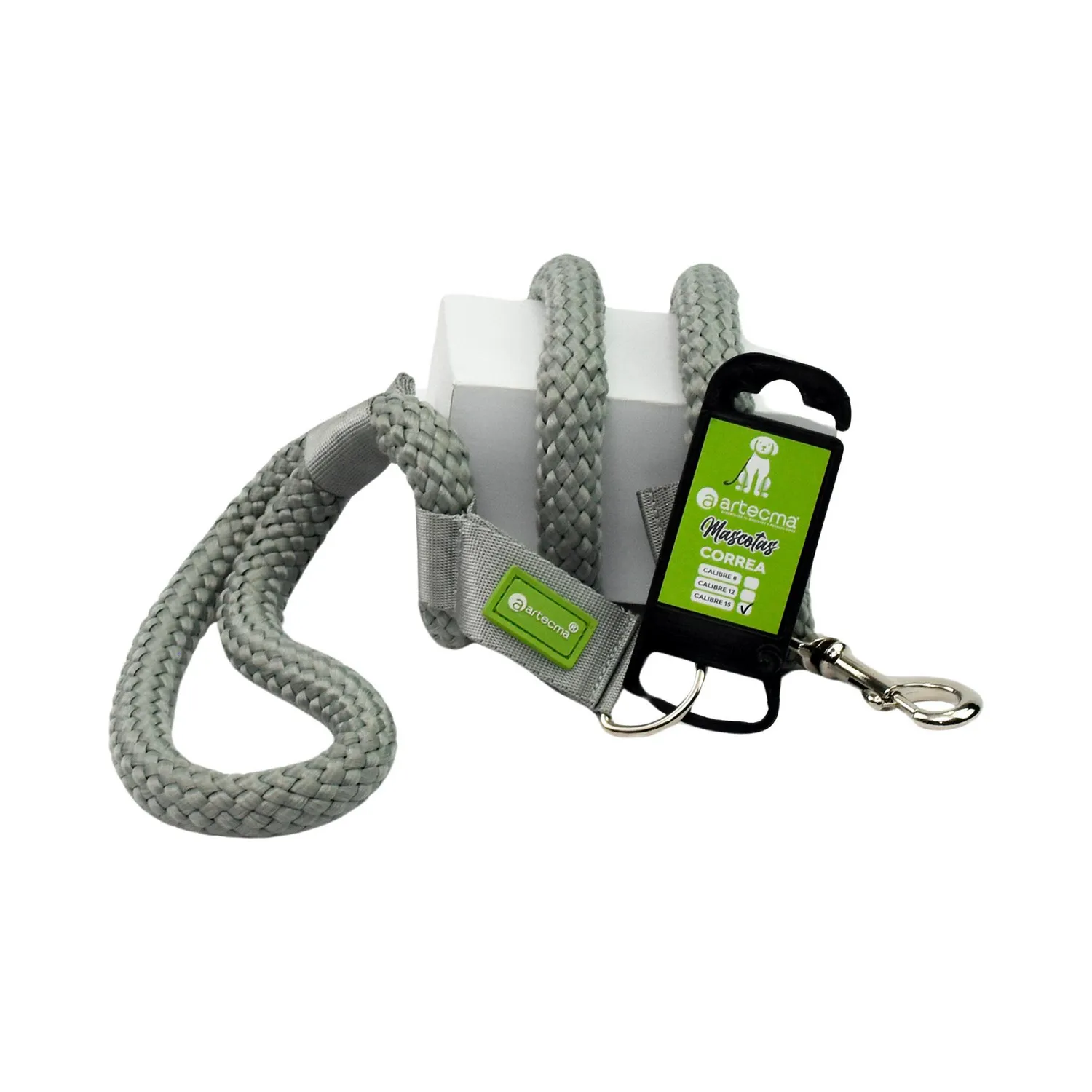 Correa Polo Calibre 15 Para Perro Gris 120cm