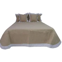 Tendido Aster Full Queen Doble Faz Beige - Blanco