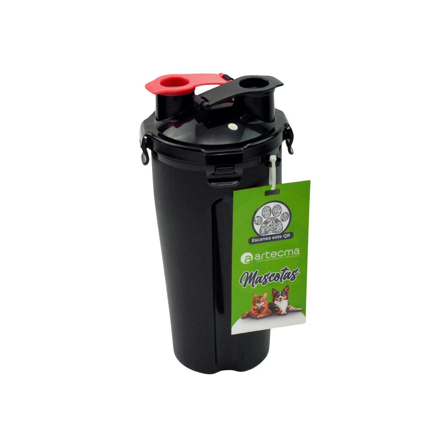 Contenedor de Alimentos para Mascotas Portable 2 En 1 Comida y Agua