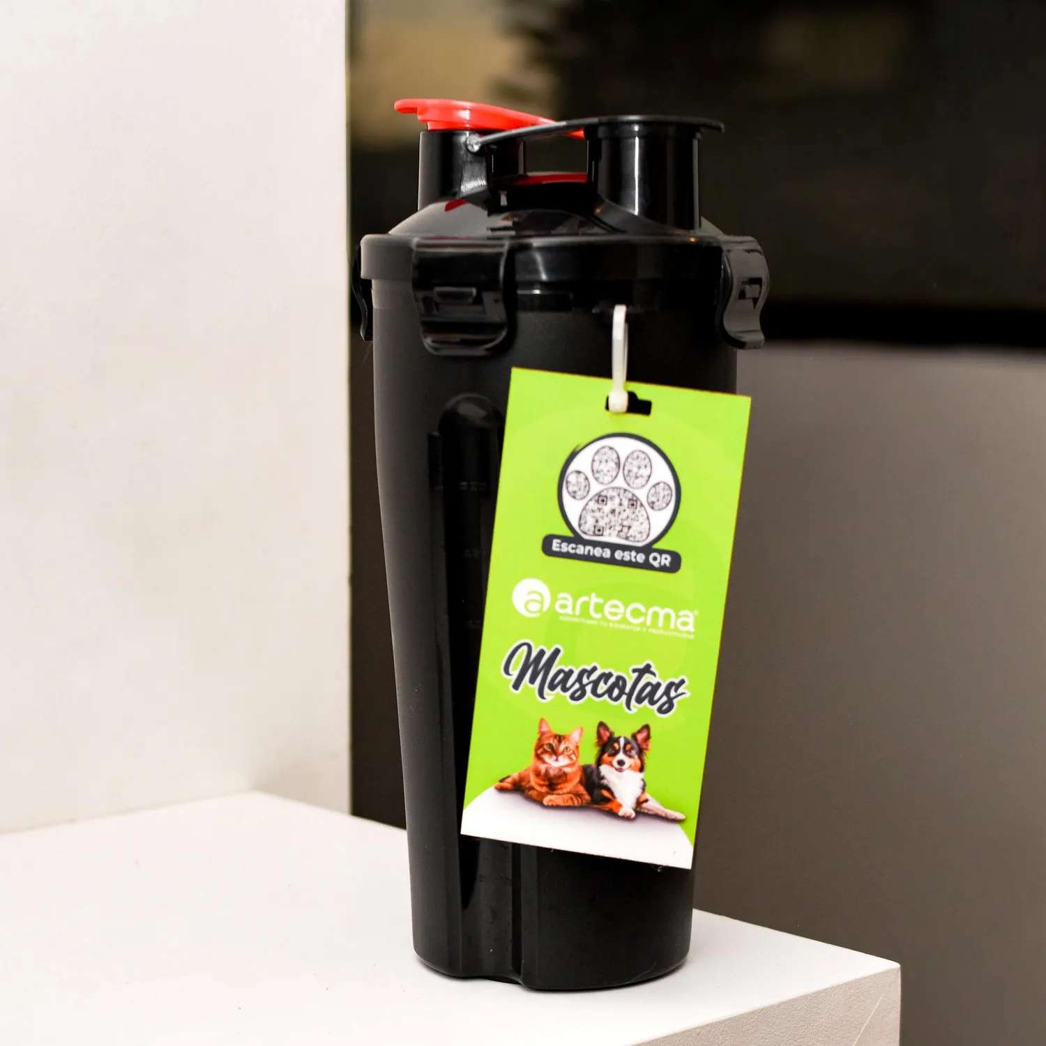 Contenedor de Alimentos para Mascotas Portable 2 En 1 Comida y Agua 3