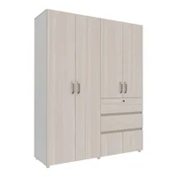 Closet Turin 200X160X50Cm Niebla Blanco