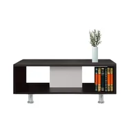 Mesa Auxiliar 85X35X30Cm Wengue Blanco