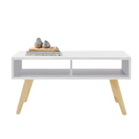 Mesa de Centro 85X30X53Cm Blanco