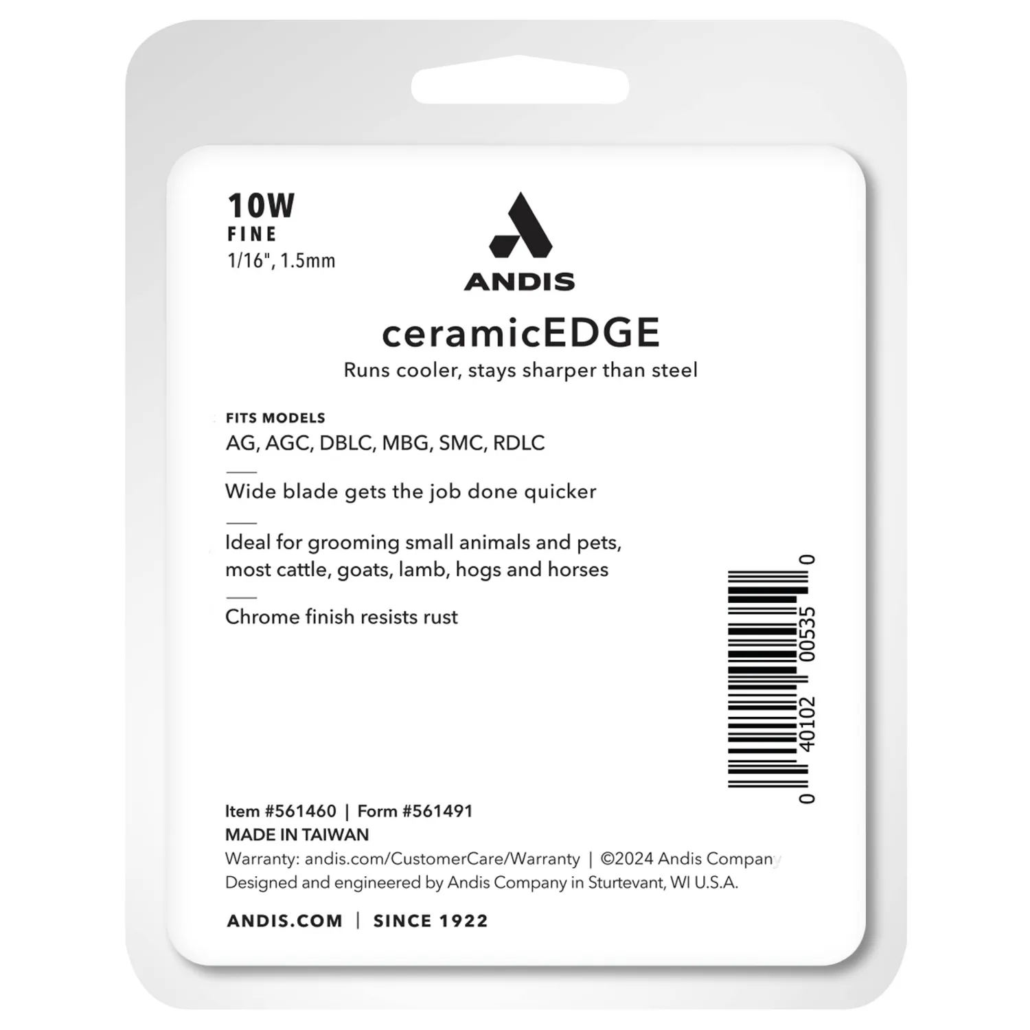 Cuchilla Peluqueria Canina Ceramic Edge N 10 Wide 3