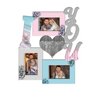 Cuadro Portarretrato Tr I You- F1 (46cm x 38cm) Color Rosado. Azul y Gris
