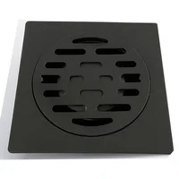 Rejilla Piso Sifon 10x10cm Ranura Negra Acero Inoxidable