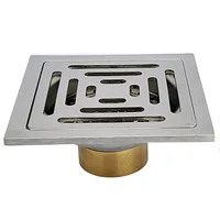 Rejilla Piso Sifon 10x10cm Decorativa Acero Inox