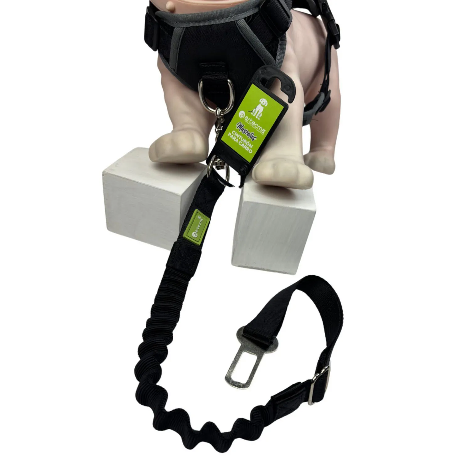 Correa Para Perro Para Carro Thor Negra Longitud Graduable