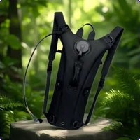 Mochila Táctica Hidratación /Camel Negro 3 Litros