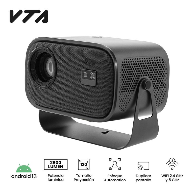 PROYECTOR VTA CON ANDROID 13 TSUKIJI 2800 LUMENS DUAL BAND VTA- 70368