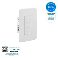 Interruptor Triple Inteligente Ecko Blanco