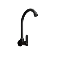 Grifería De Pared Para Lavaplatos Negra Agua Fría Consumo 10.5 l/min