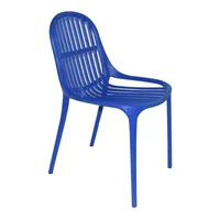 Silla Plastica Ergonomus Varillada de Polipropileno Azul