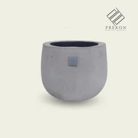 Matera en Cemento tipo Bowl Mediano de 10 cm Alto x 21 cm Diámetro Set X 3 Unidades