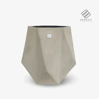 Matera en Cemento Hexagonal Mediana de 40 cm Alto x 40 cm Ancho x 28 cm Boca Set X 4 Unidades