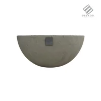 Matera en Cemento tipo Medio Esfera Mediana con Medida 33 cm Boca x 37 cm Diámetro Set X 6 Unidades