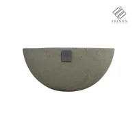 Matera en Cemento tipo Medio Esfera Mediana con Medida 33 cm Boca x 37 cm Diámetro Set X 4 Unidades