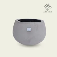 Matera en Cemento tipo Bowl Ámbar 37.5 cm Alto x 44 cm Ancho x 34.5 cm Boca Set X 12 Unidades