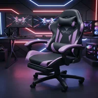 Silla Gamer Vibracion Lumbar Lila