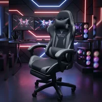 Silla Gamer Vibración Negro Gris