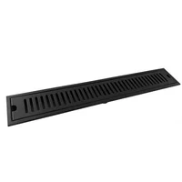 Rejilla De Piso Ranurada 60x10cm Negro Mate