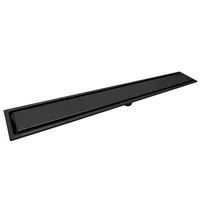 Rejilla De Piso Invisible 80*10cm Negro Mate
