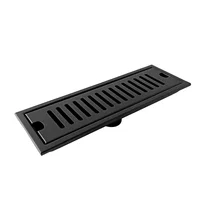 Rejilla De Piso Ranurada 30x10cm Negro Mate