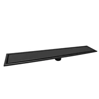 Rejilla De Piso Invisible 60x10cm Negro Mate