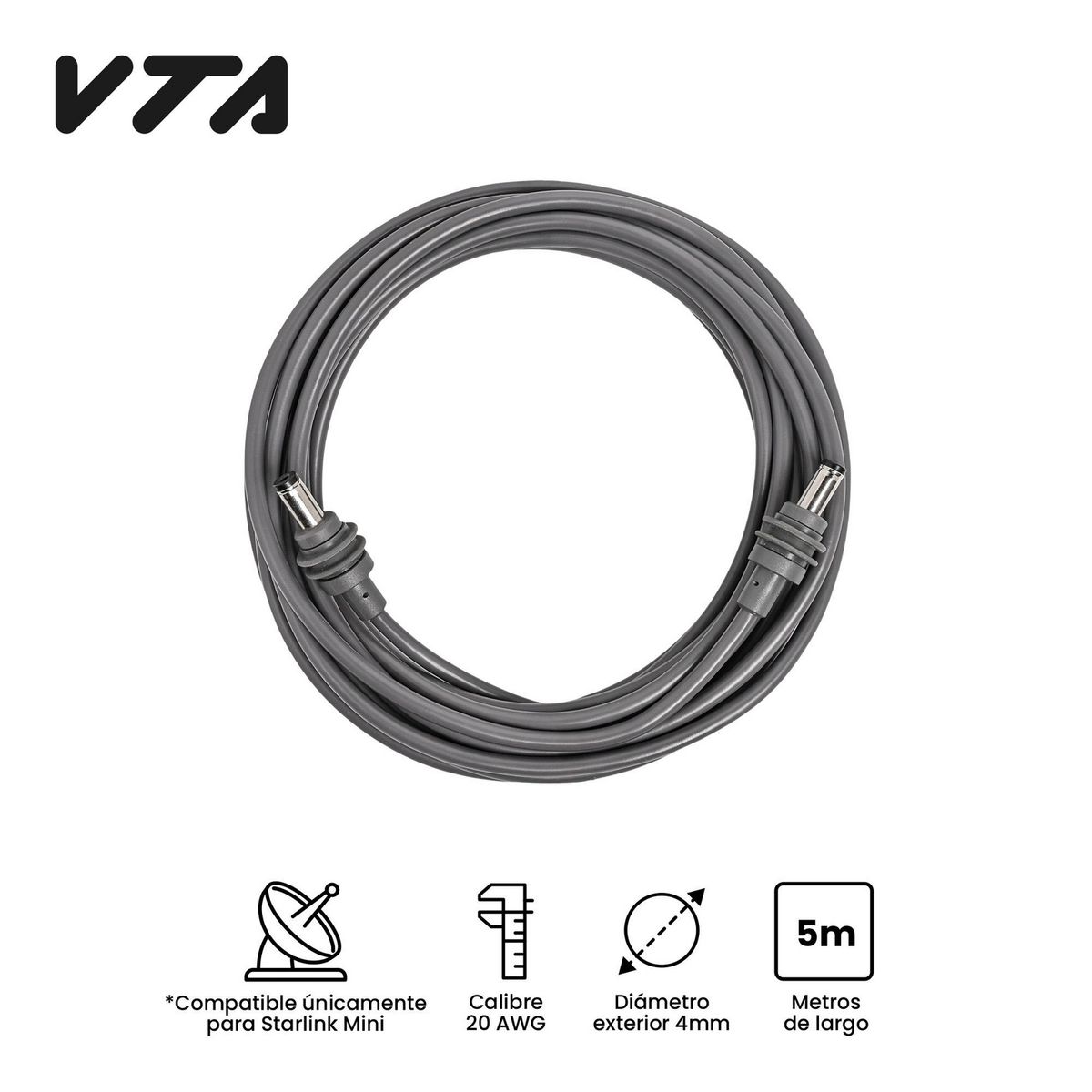 Cable Poder Dc A Dc 5M Internet Satelital Sm Vta VTA PLUS | Falabella ...