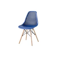 Silla Marcus azul con Espaldar y Patas