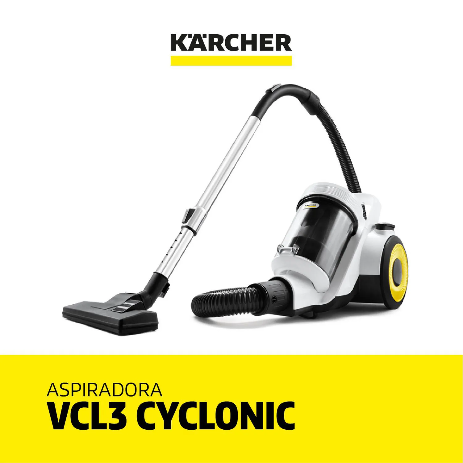 Aspiradora Sin Bolsa Vcl3 Cyclonic 1000w Karcher Blanco