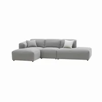 Sofá en L Izquierdo Prince Tela Antifluidos 290x75x70 Gris