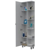 Mueble para Baño Esquinero Bath 1 Puerta 178cm Alto x 51.2cm Ancho x 21.5 Fondo Blanco Set X 12 Unidades