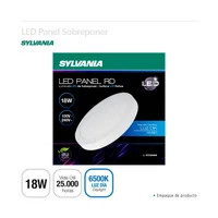 Panel led red 1080 lúmenes 18w luz día blanco sylvania set x 10 unidades