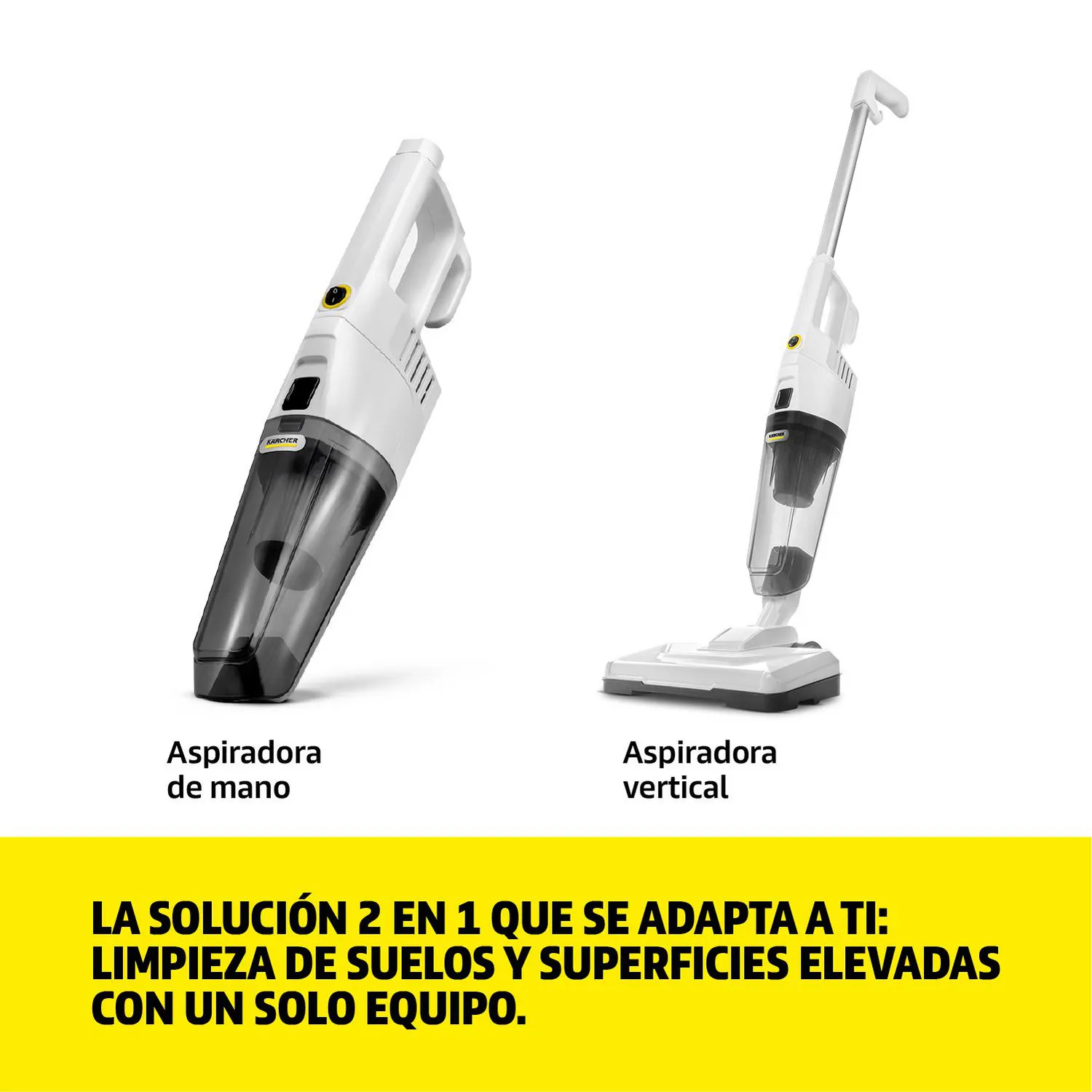Aspiradora Vertical 2 En 1 1000 Watts Blanco Karcher