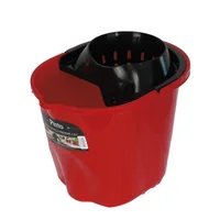 Balde Plástico 12 L + Exprimidor Rojo Set X 6 Unidades