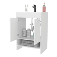 Mueble Para Lavamanos Lorenzo 60 A Piso 88X60X45 Rta Blanco