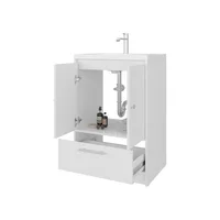 Mueble Para Lavamanos Madison 60 A Piso 89X60X45 Rta Blanco Mqz