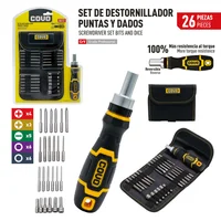 Juego de Destornillador Copas y Puntas 26 Piezas Covo