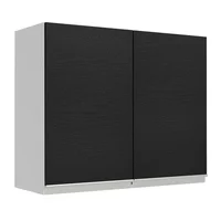 Mueble De Cocina Superior Glamy 80Cm 2 Puertas Blanco/Negro