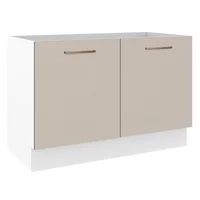 Mueble De Cocina Bajo Agata 2 Puertas 120Cm Blanco/Crema