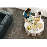 Piso Cerámico Adriano Covergloss® Con Acabado Brillante Gris 60X60 Cm Cj 1.8 M2 Corona